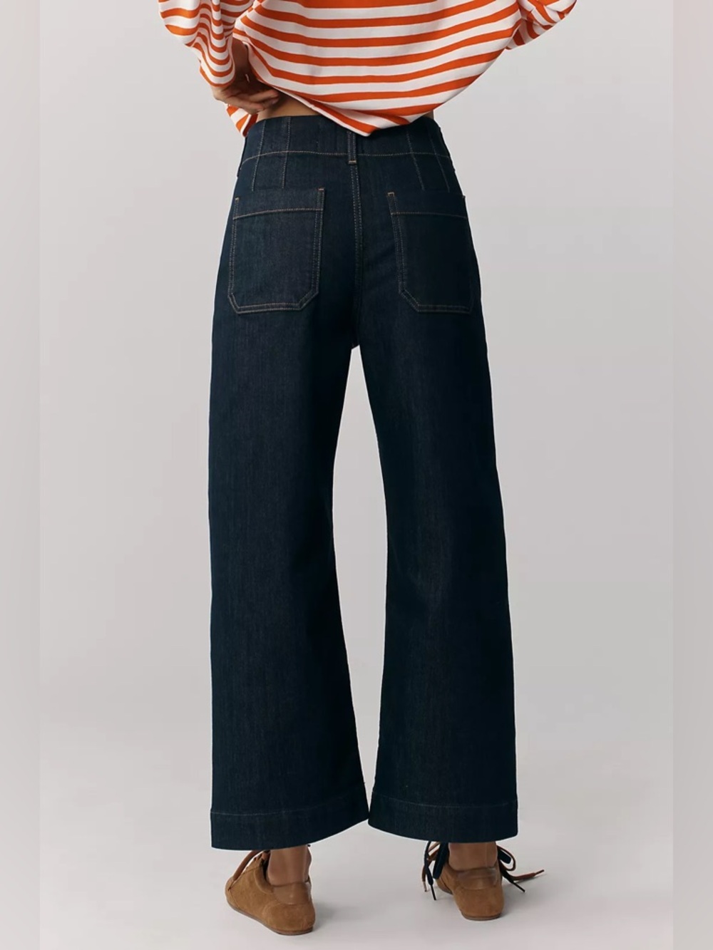 Anthropologie Colette Crop Wide-Leg Jeans by Maeve 27 - Picture 3 of 11